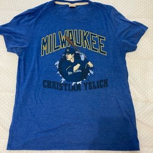 HOMAGE Milwaukee Brewers Christian Yelich T-Shirt, Size L